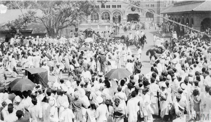 Bal Gangadhar Tilak, a leader of the Swadeshi movement, in Madras, 1917