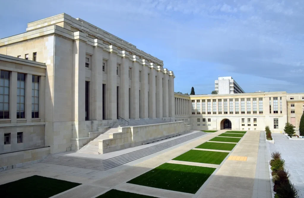 Palais des Nations, the United Nations office in Geneva, the city where OHCHR is based