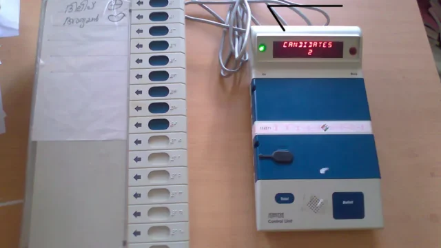 Electronic voting machine used in Indian elections