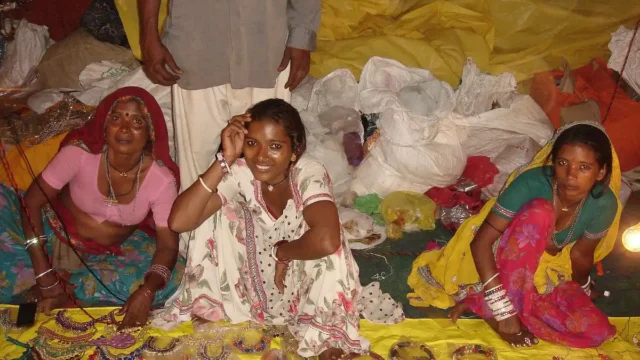 Indian women in national clothes sari