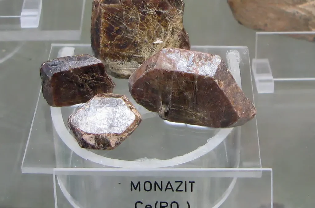 Monazite, a rare-earth mineral also found in India's coastal sands