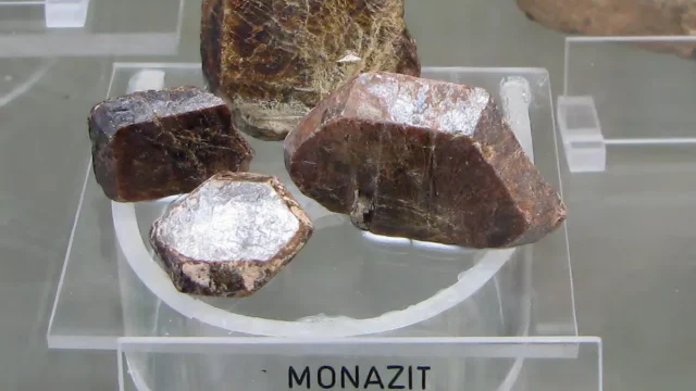 Monazite, a rare-earth mineral also found in India's coastal sands