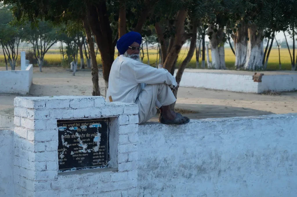 An elderly man in Aakadi village, Patiala district, Punjab