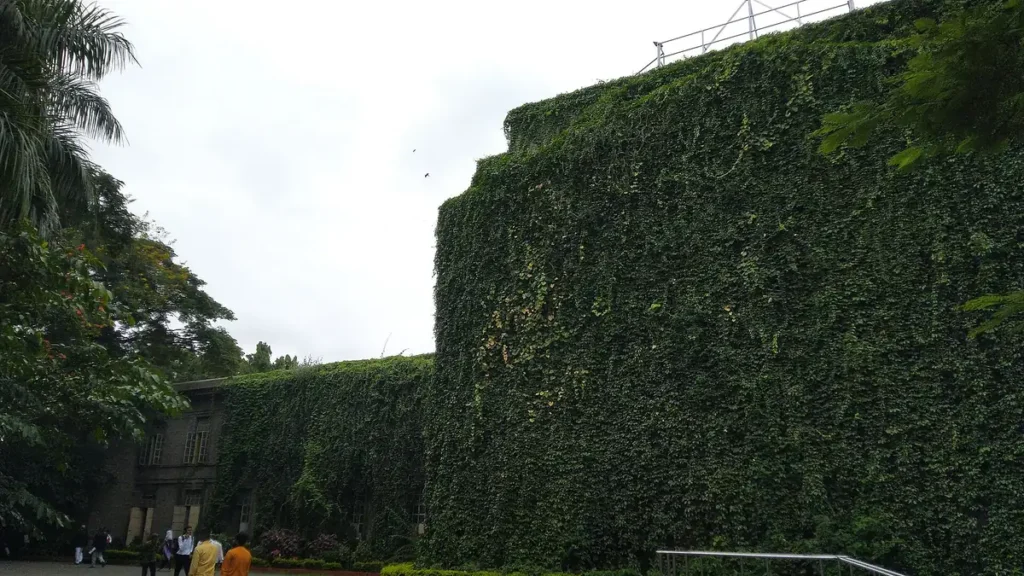 The creeper-covered main building of the District and Sessions Court in Pune