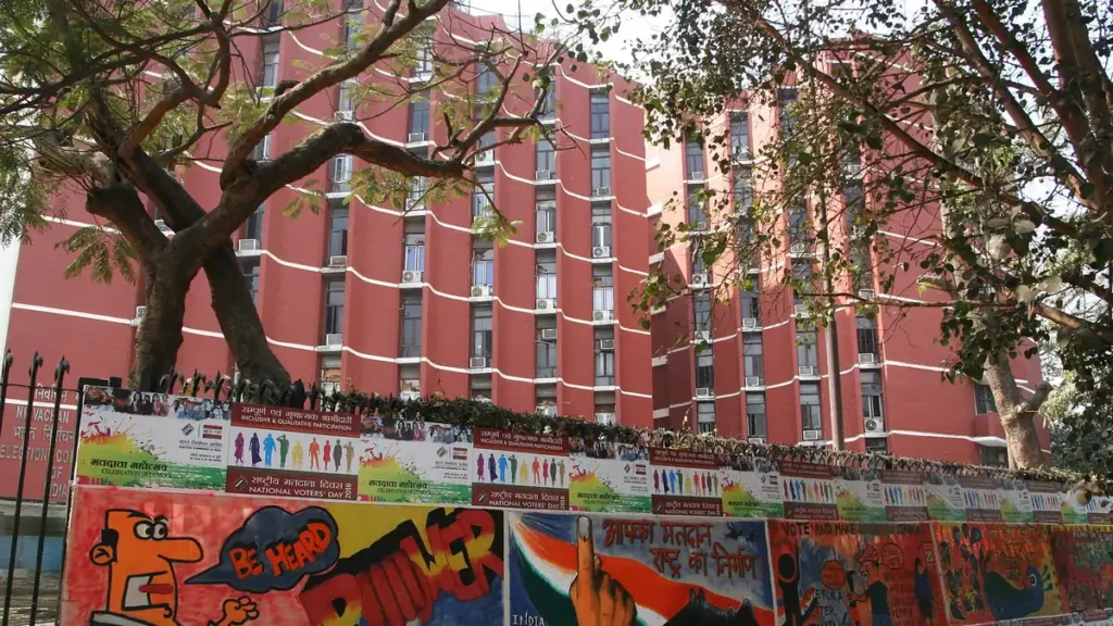 The Election Commission of India headquarters, Nirvachan Sadan, in New Delhi