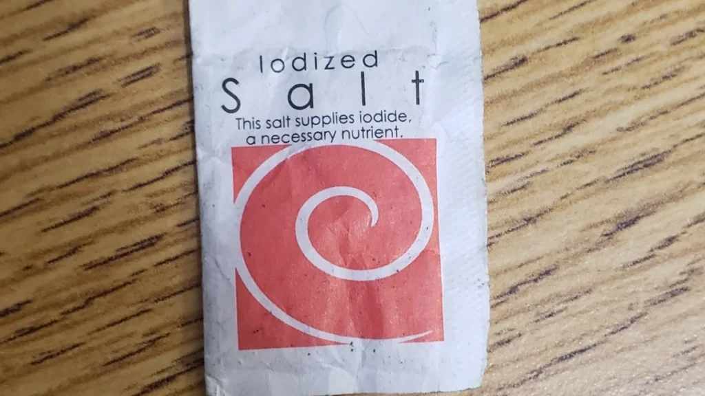 A packet of iodised salt