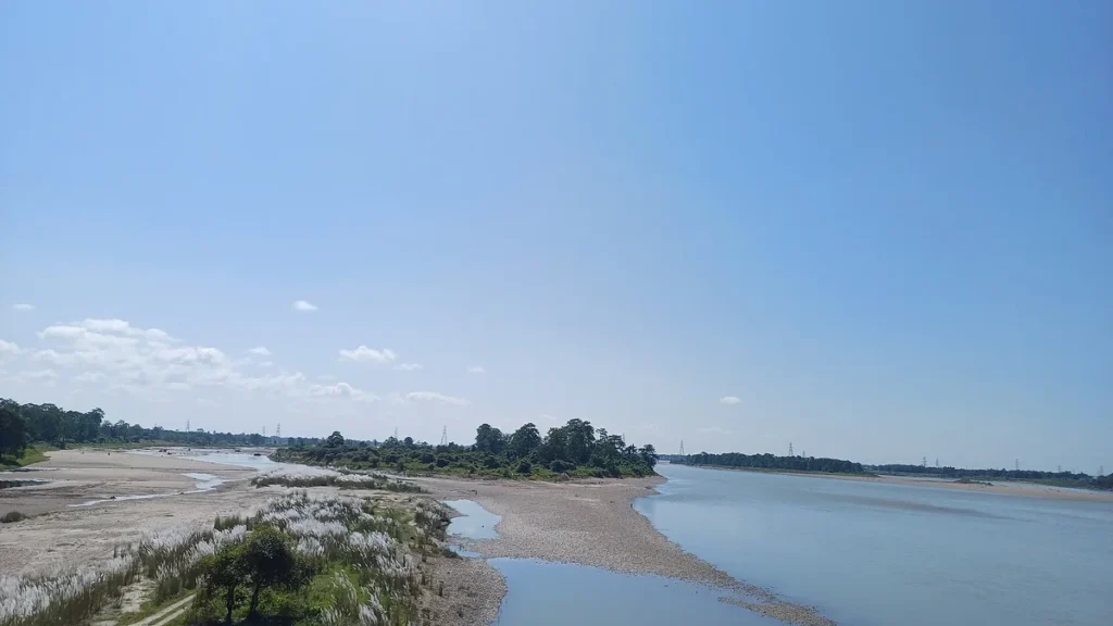 The Subansiri river, the largest tributary of the Brahmaputra