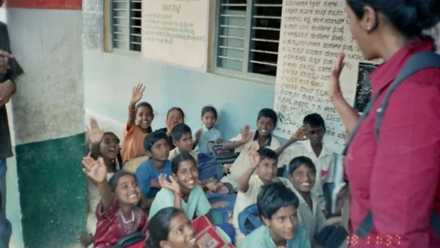 Children in a school classroom near Bengaluru, India