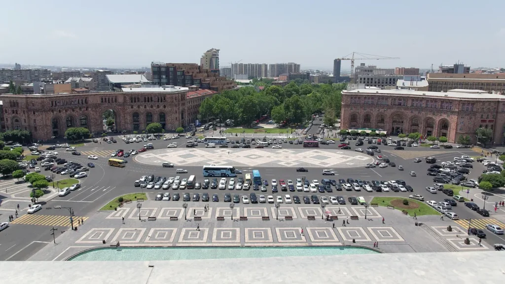 Republic Square in Yerevan, Armenia, host city of CBD COP17