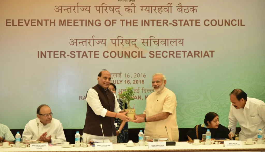 Prime Minister Narendra Modi at the 11th meeting of the Inter State Council