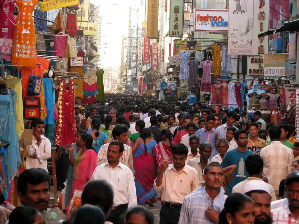 India - Chennai - busy T. Nagar market 2