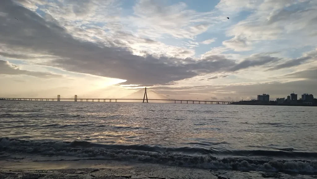 Bandra worli sea-link at sunset