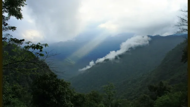 Kerala Monsoon clouds over Western Ghats India