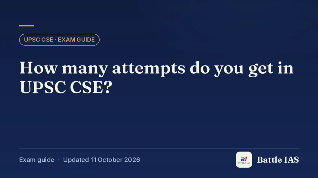How many attempts do you get in UPSC CSE?: Battle IAS exam guide card