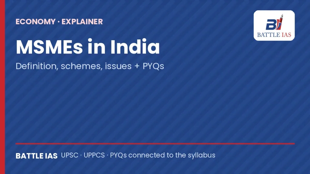MSMEs in India explained for UPSC