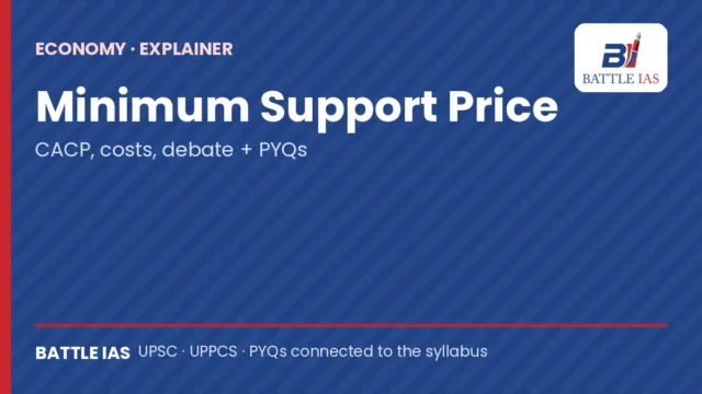 Minimum Support Price explained for UPSC