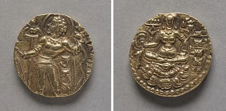 Archer-type gold coin (dinara) of Chandragupta II, Gupta dynasty