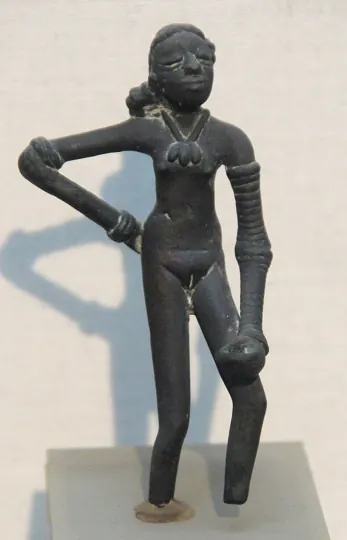 The bronze'Dancing Girl'of Mohenjo-daro, about 10.8 cm tall