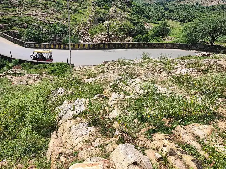A stretch of the Cyclopean Wall, the ancient stone fortification that ran for about 40 km around Rajagriha