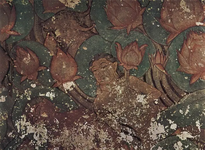 Lotus pond, Sittanavasal (about 850 CE)
