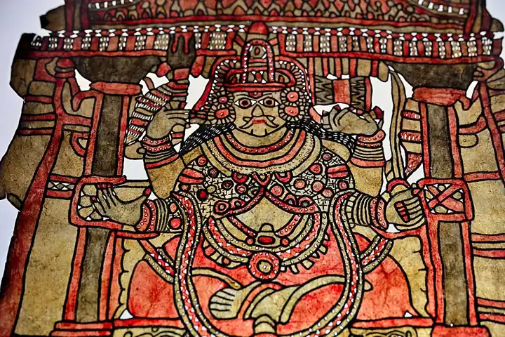 Leather shadow puppet from Karnataka (Togalu Gombeyatta), Raja Dinkar Kelkar Museum, Pune