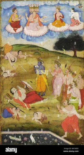 Razmnama folio: Akbar's Persian Mahabharata