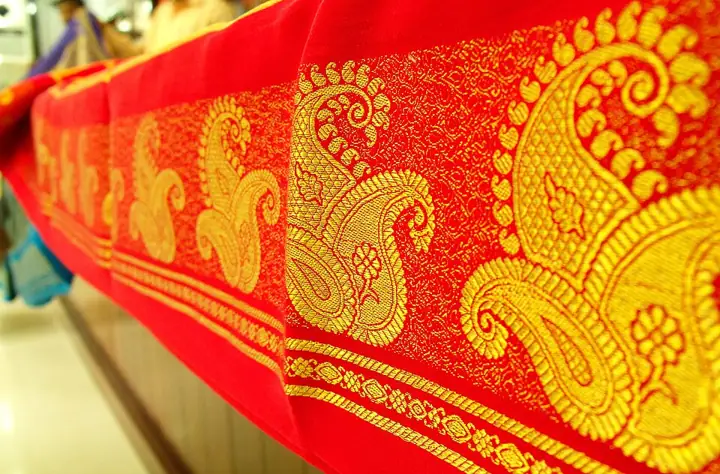 Mysore silk with gold zari