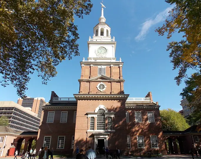 Independence Hall, Philadelphia, where the Declaration (1776) and the Constitution (1787) were adopted