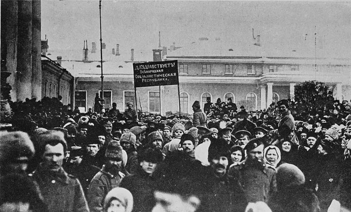 Pro-republic demonstration in Petrograd, March 1917