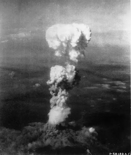 The atomic cloud over Hiroshima, 6 August 1945