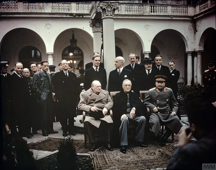 Churchill, Roosevelt and Stalin at Yalta, February 1945