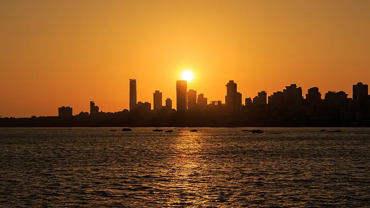 Mumbai's built-up shoreline seen from Marine Drive. Urban coasts and rural coasts are zoned differently